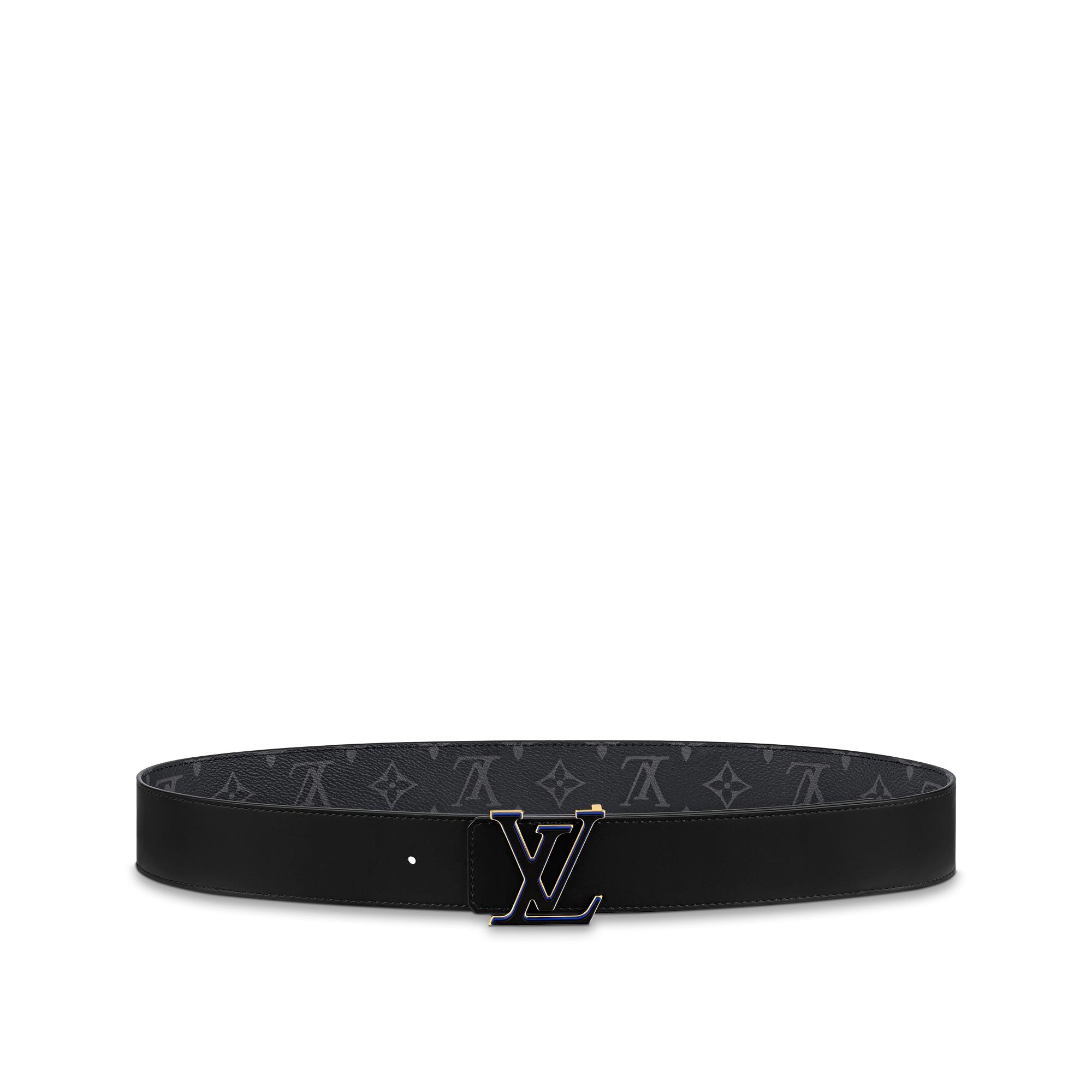 LV 3 Steps 40mm Reversible Belt Monogram Eclipse Canvas - Men